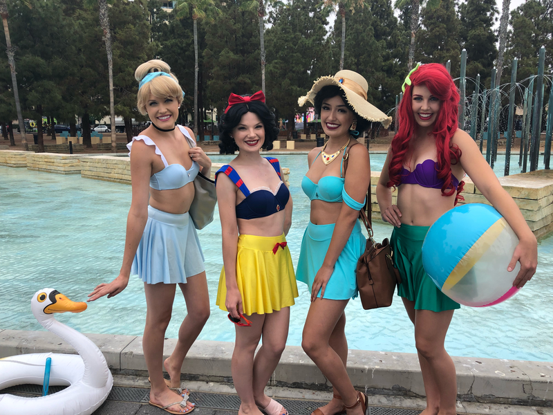 The Disney Princesses are here to hit the beach in this very seasonal cosplay.